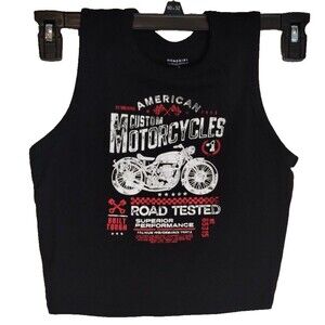 Homegirl Society Kids American Custom Motorcycle Rider Graphic Tank Top Med